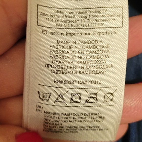 Adidas Originals Men's AC Padded Puffer Vest Big Tall Size 2XL Blue Snap Pockets - Picture 10 of 11